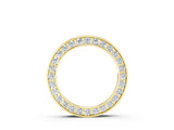 Yellow gold Round Diamond Channel Set Pendant_6
