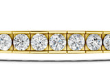 Yellow gold Round Diamond Channel-Set Tennis Bracelet with Box Clasp_3