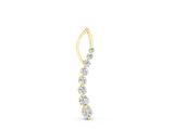 Yellow gold Round Diamond Channel Set Vertical Bar Pendant_4