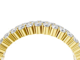 Yellow gold Round Diamond Checkerboard Pavé Promise Ring with Round Diamond Accents_4