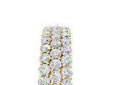 Yellow gold Round Diamond Checkerboard Pavé Promise Ring with Round Diamond Accents_5