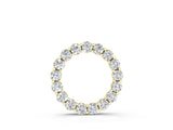 Yellow gold Round Diamond Circle Pendant with Prong Setting_26