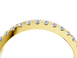 Yellow gold Round Diamond Classic Half Eternity Band with Shared Prong Setting_10