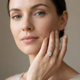 Yellow gold Round Diamond Cluster Halo Solitaire with Four-Prong Setting_13