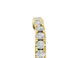 Yellow gold Round Diamond Curved Pavé Wedding Band with Shared Prong Setting_9