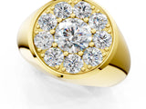 Yellow gold Round Diamond Dome Promise Ring_1