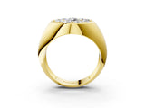 Yellow gold Round Diamond Dome Promise Ring_3