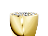 Yellow gold Round Diamond Dome Promise Ring_5