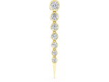 Yellow gold Round Diamond Drop Necklace with Bezel Setting_12