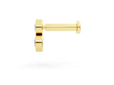 Yellow gold Round Diamond Duo Flatback Earring_1