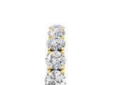 10K Yellow Gold Round Diamond Eternity Band with Pavé Setting and Shared Prong