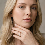 Yellow gold Round Diamond Eternity Band with Pavé Setting and Shared Prong_43