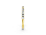 Yellow gold Round Diamond Eternity Band with Prong Setting_13