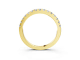 Yellow gold Round Diamond Eternity Band with Prong Setting_14