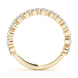 18K Yellow Gold Round Diamond Eternity Band with Shared Prong Setting