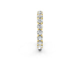 Yellow gold Round Diamond Eternity Band with U-Prong Setting_171