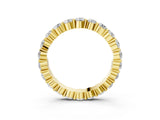 Yellow gold Round Diamond Eternity Band with U-Prong Setting_172