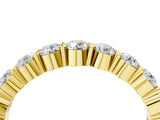 Yellow gold Round Diamond Eternity Band with U-Prong Setting_173
