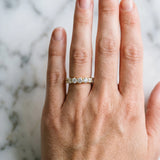 Yellow gold Round Diamond Eternity Band with U-Prong Setting_181