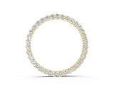 Yellow gold Round Diamond Eternity Pendant with Prong Setting_6