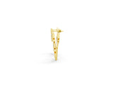 Yellow gold Round Diamond Fanburst Stud Earrings_1