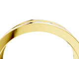 Yellow gold Round Diamond Five-Stone Channel Set Mens Band_4