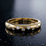 Yellow gold Round Diamond Flush-Set Comfort Fit Band_94