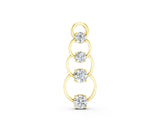 Yellow gold Round Diamond Four-Prong Circle Pendant_6