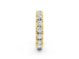 Yellow gold Round Diamond Full Eternity Band with U-Prong Setting_2