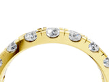 Yellow gold Round Diamond Full Eternity Band with U-Prong Setting_4