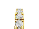 Yellow gold Round Diamond Full Eternity Band with U-Prong Setting_5