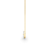 Yellow gold Round Diamond Graduated Bar Necklace with Prong Setting 1