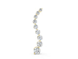 Yellow gold Round Diamond Graduated Prong Set Pendant_6
