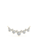 Yellow gold Round Diamond Graduated V-Prong Necklace 1