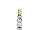 Yellow gold Round Diamond Half Eternity Band with Pavé Setting and Shared Prong_9