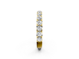 Yellow gold Round Diamond Half Eternity Band with Prong Setting_40