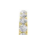 Yellow gold Round Diamond Half Eternity Band with Prong Setting_43