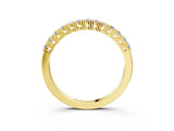 Yellow gold Round Diamond Half-Eternity Band with Shared Prong Setting_10
