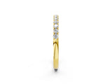 Yellow gold Round Diamond Half-Eternity Band with Shared Prong Setting_9