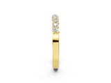 Yellow gold Round Diamond Half-Eternity Band with U-Prong Setting_6