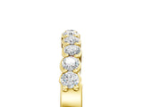 Yellow gold Round Diamond Half-Eternity Band with U-Prong Setting_9