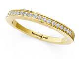 Yellow gold Round Diamond Half Eternity Pavé Band_21