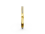 Yellow gold Round Diamond Half Eternity Pavé Band_22