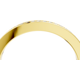 Yellow gold Round Diamond Half Eternity Pavé Band_24
