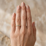 Yellow gold Round Diamond Half Eternity Pavé Band_37