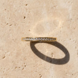 Yellow gold Round Diamond Half Eternity Pavé Band_40