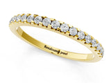 Yellow gold Round Diamond Half Eternity Prong Set Band_10