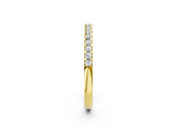 Yellow gold Round Diamond Half Eternity Prong Set Band_11