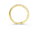 Yellow gold Round Diamond Half Eternity Prong Set Band_12