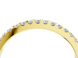 Yellow gold Round Diamond Half Eternity Prong Set Band_13